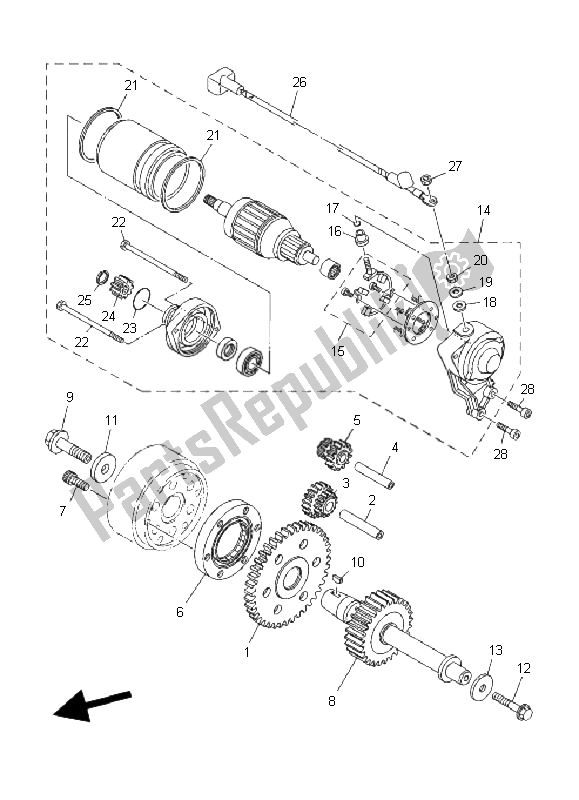 Todas as partes de Iniciante do Yamaha MT 01S 1670 2009