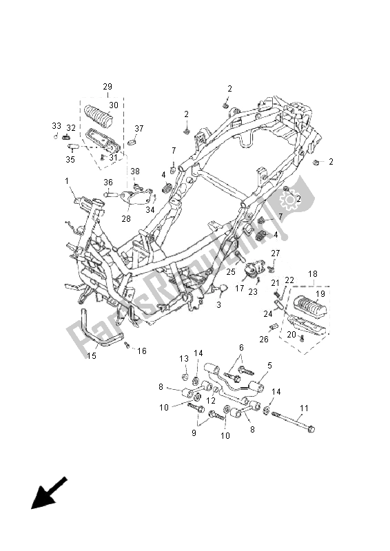 Alle onderdelen voor de Kader van de Yamaha YP 125R X MAX 2007