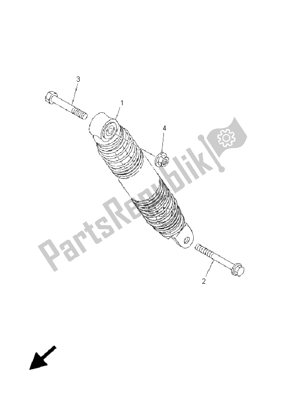 All parts for the Rear Suspension of the Yamaha CS 50 RR LC JOG 2006