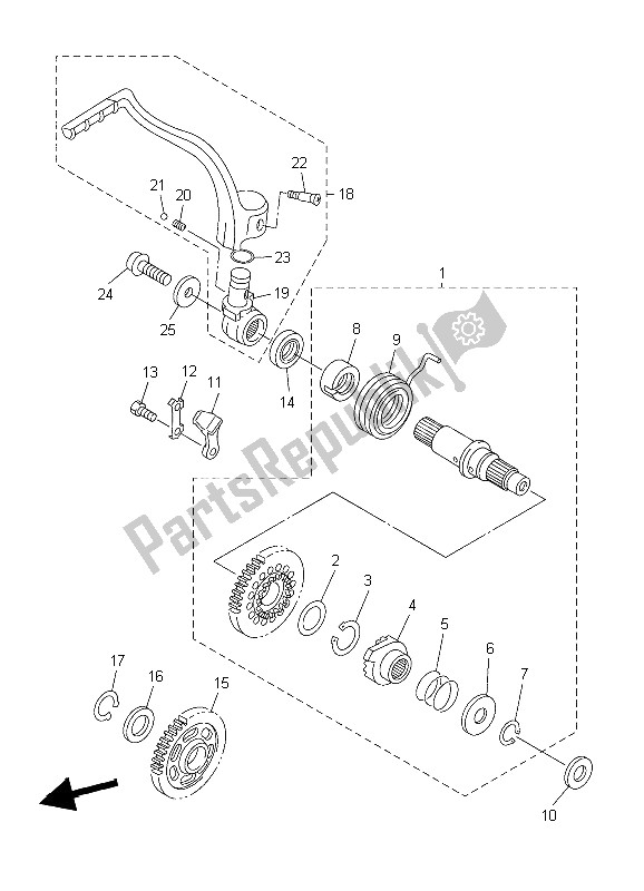 Toutes les pièces pour le Entrée du Yamaha WR 450F 2004