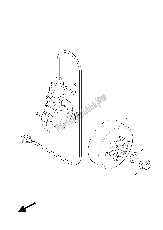 Todas as partes de Gerador do Yamaha NXC 125 EA 2012