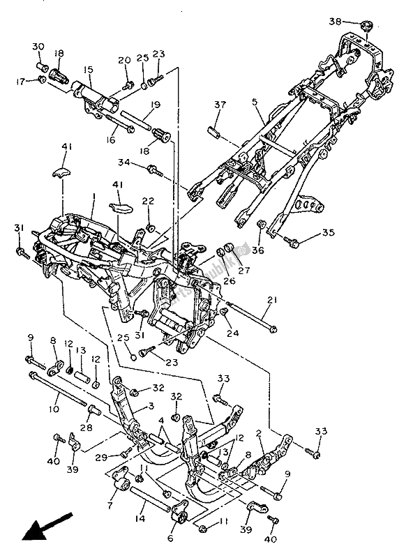 Wszystkie części do Rama Yamaha FJ 1200 1991