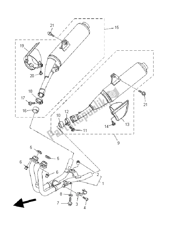 Todas las partes para Cansada de Yamaha TDM 900 2010