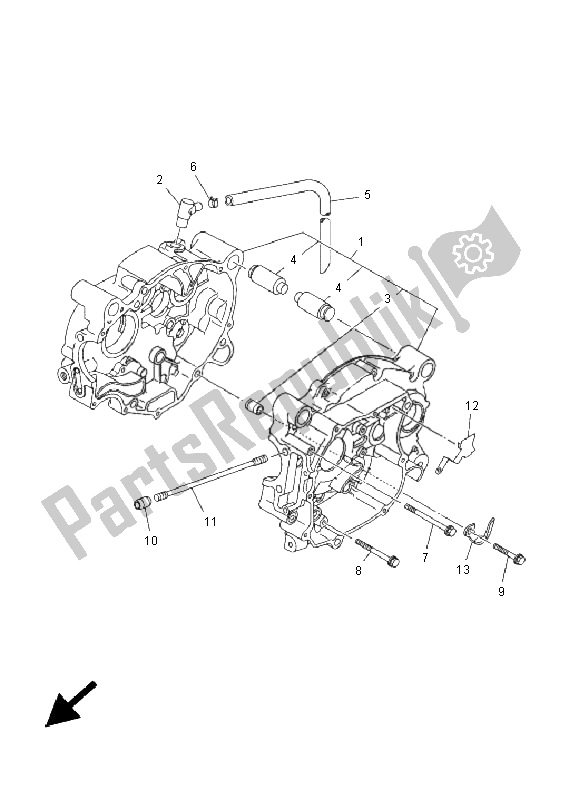 Tutte le parti per il Carter del Yamaha TT R 90E 2005