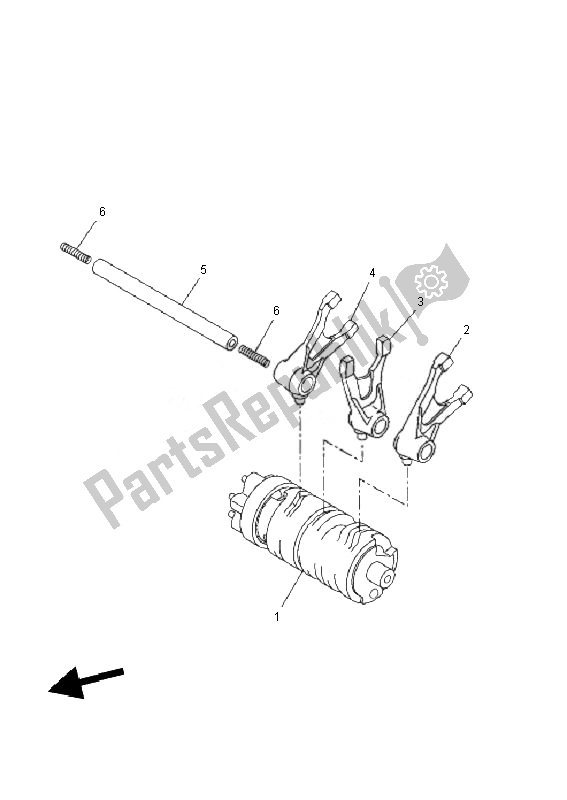 Todas as partes de Shift Cam E Garfo do Yamaha WR 125X 2010