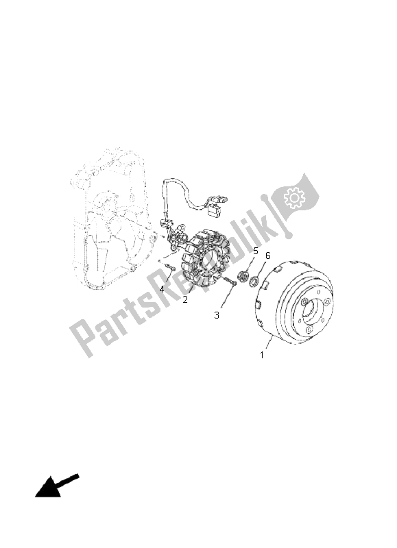 All parts for the Generator of the Yamaha YP 125R X MAX 2008