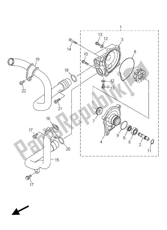 Todas las partes para Bomba De Agua de Yamaha YZF R1M 1000 2015