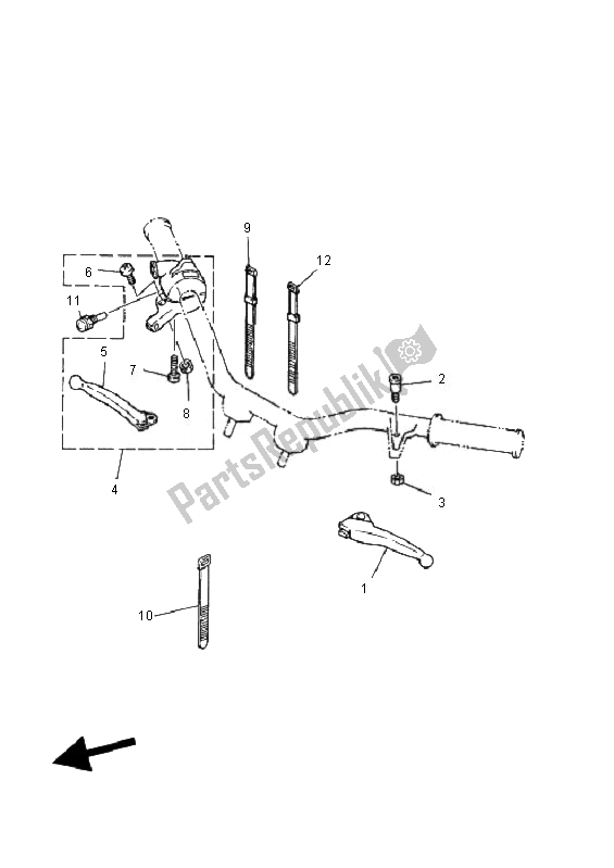 All parts for the Handle Switch & Lever of the Yamaha PW 50 2007