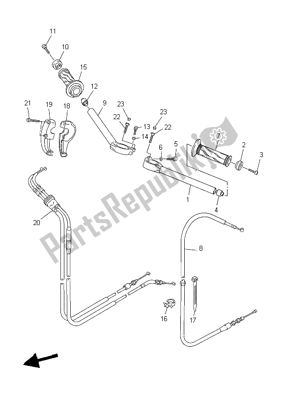 Wszystkie części do Uchwyt Kierownicy I Kabel Yamaha YZF R6 600 2006