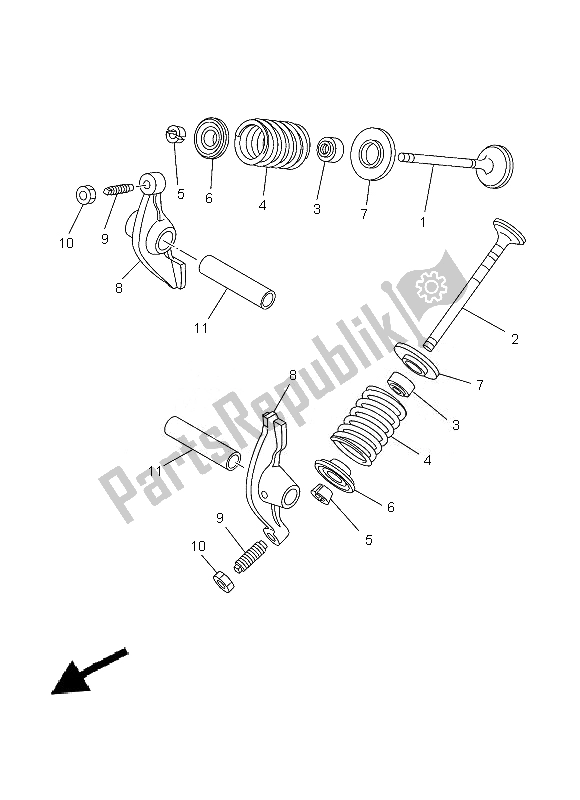 All parts for the Valve of the Yamaha TT R 110E 2013