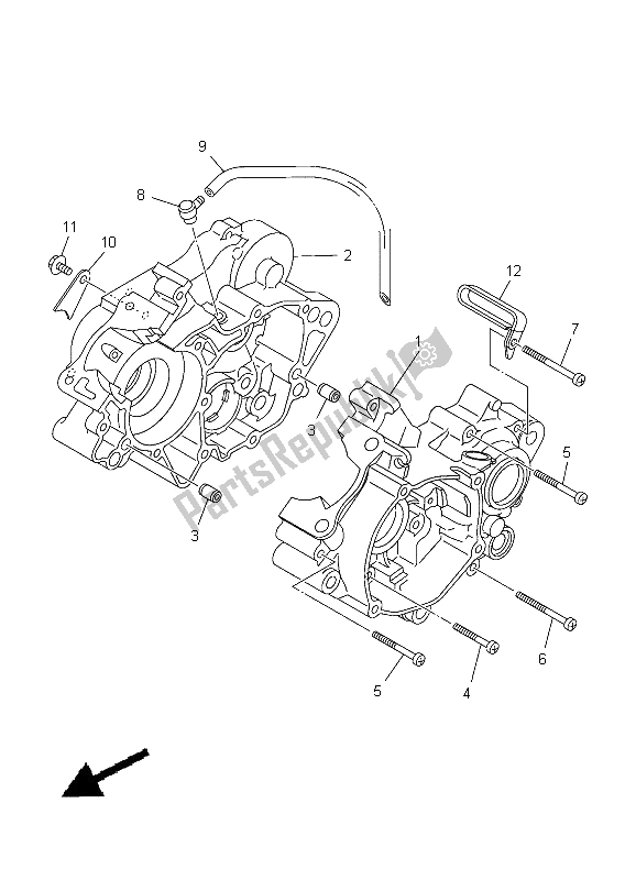 Alle onderdelen voor de Carter van de Yamaha YZ 85 SW LW 2012