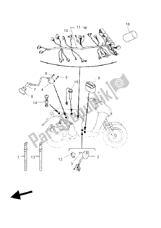 Toutes les pièces pour le électrique 2 du Yamaha EW 50N Slider 2010