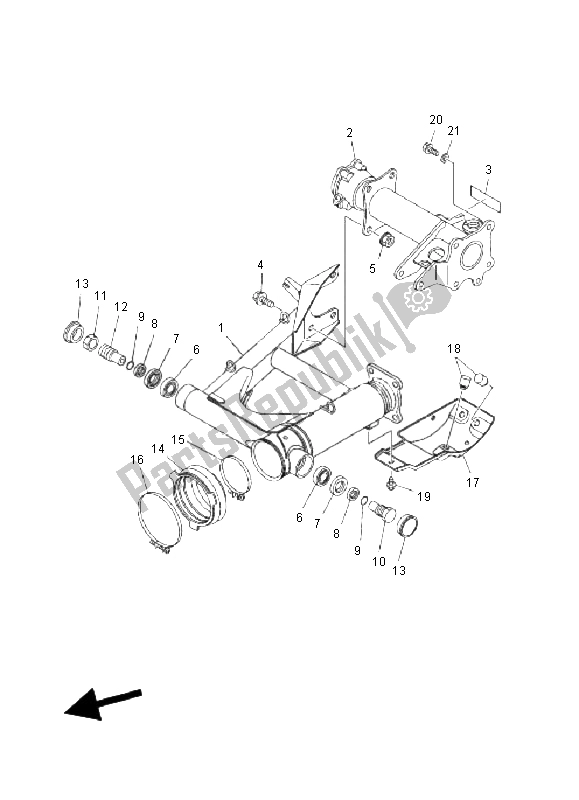 Tutte le parti per il Braccio Posteriore del Yamaha YFM 250 Bear Tracker 2X4 2003