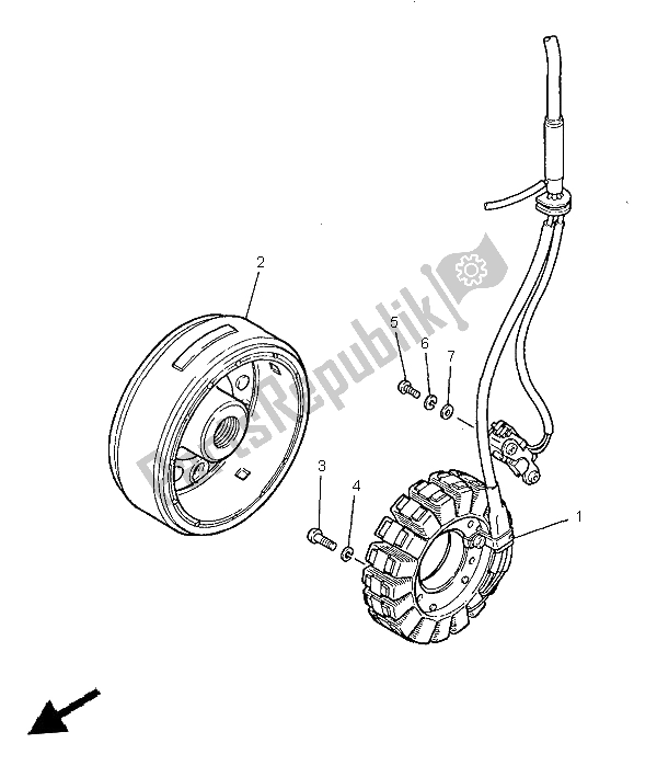 Toutes les pièces pour le Générateur du Yamaha TT 600R 1999