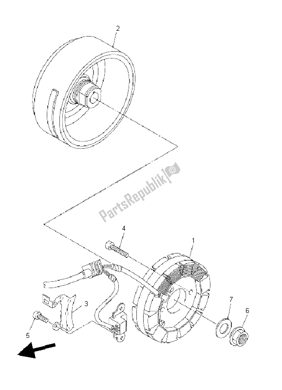 Tutte le parti per il Generatore del Yamaha WR 450F 2011