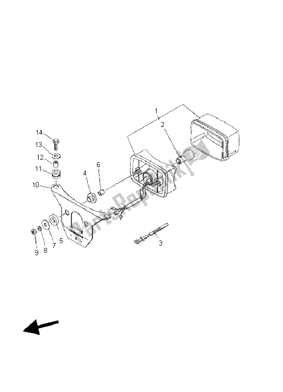 Toutes les pièces pour le Feu Arrière du Yamaha YFS 200 Blaster 2003