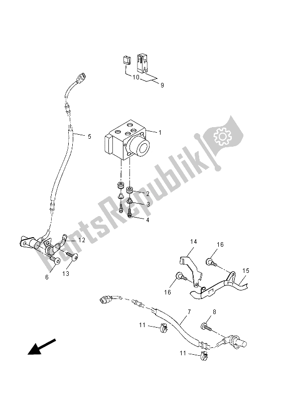 All parts for the Electrical 3 of the Yamaha YZF R 125A 2015