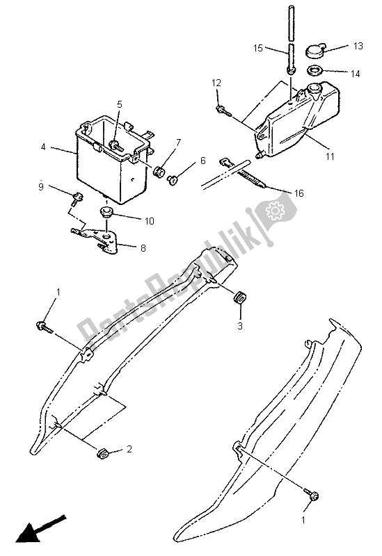 Toutes les pièces pour le Capot Latéral 2 du Yamaha FZR 1000 1995