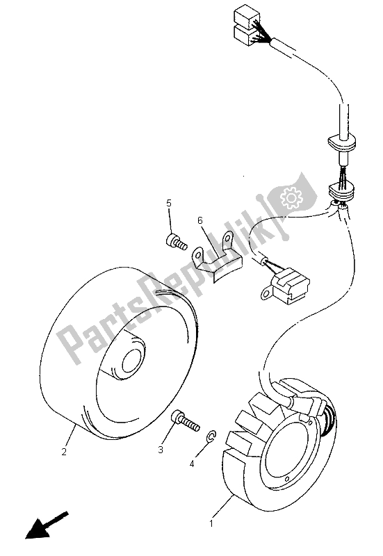 All parts for the Generator of the Yamaha TDM 850 1999