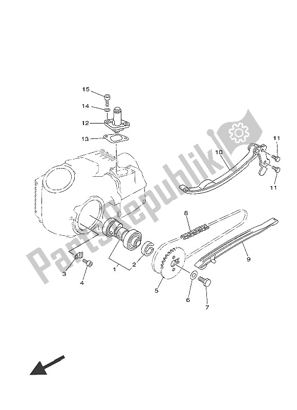 Todas las partes para árbol De Levas Y Cadena de Yamaha TT R 50E 2016