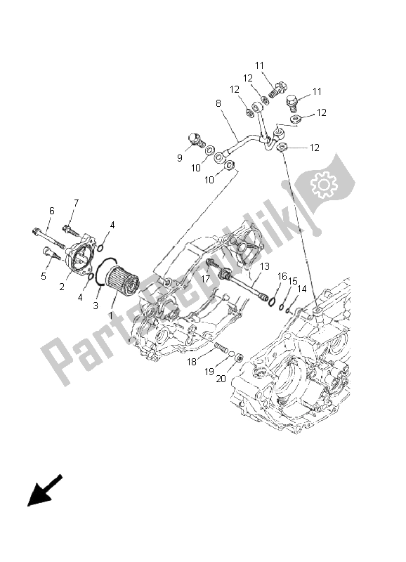 Todas las partes para Limpiador De Aceite de Yamaha YZ 250F 2001