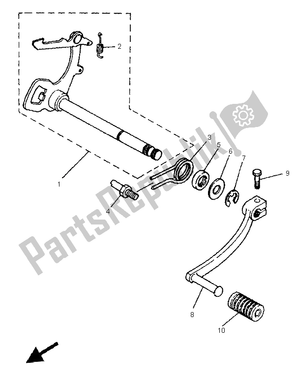 Tutte le parti per il Pedale Dell'albero Del Cambio del Yamaha PW 80 1996