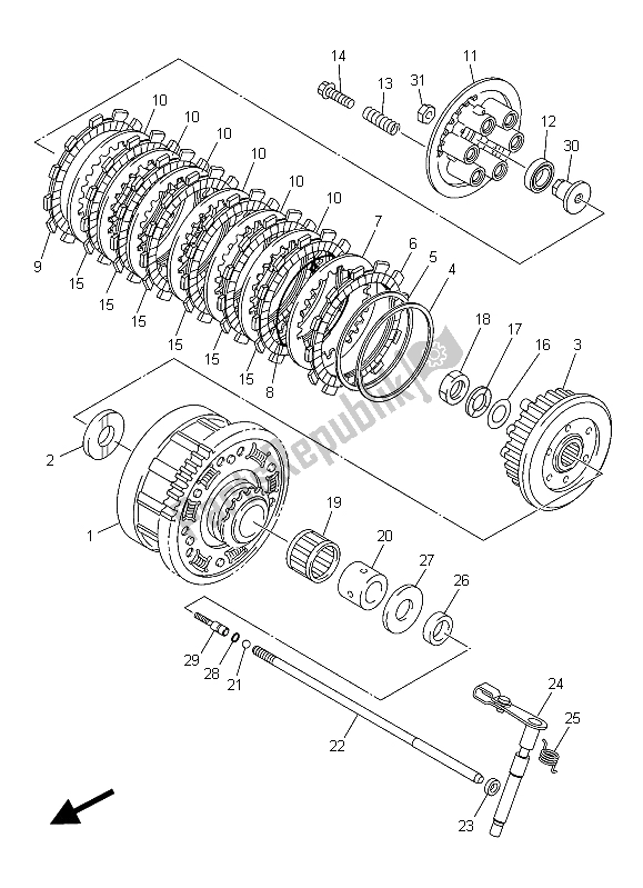 Toutes les pièces pour le Embrayage du Yamaha XJ6 FA 600 2015