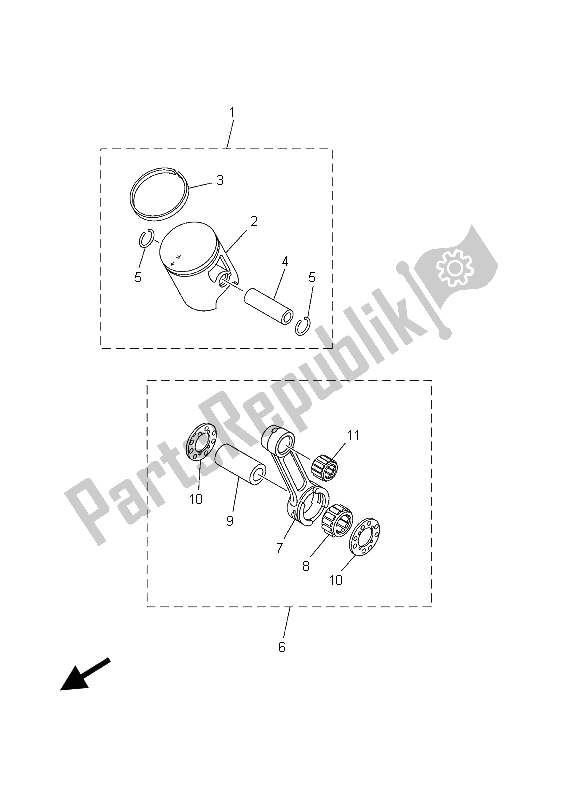 All parts for the Optional Parts 1 of the Yamaha YZ 85 SW LW 2003