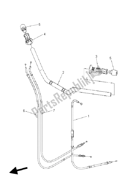 Alle onderdelen voor de Stuurhendel En Kabel van de Yamaha FZ6 SS Fazer 600 2006