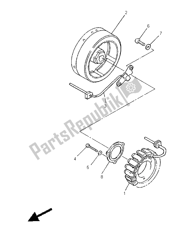 Todas las partes para Generador de Yamaha XVZ 1300A Royalstar 1998