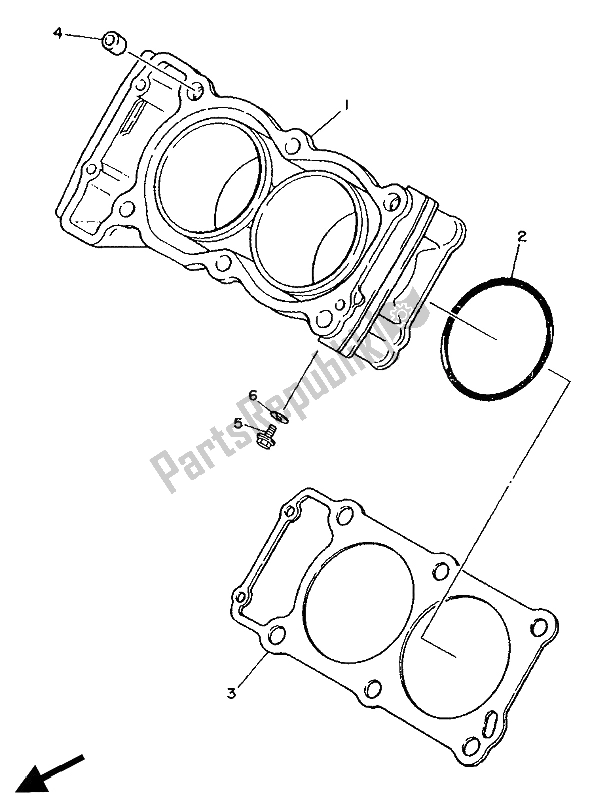 Todas las partes para Cilindro de Yamaha XTZ 750 Supertenere 1990