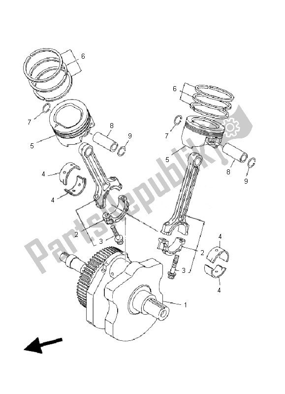 Wszystkie części do Wa? Korbowy I T? Ok Yamaha MT 01 1670 2007