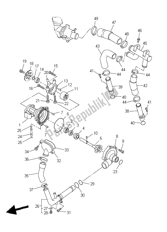 Todas las partes para Bomba De Agua de Yamaha FZS 1000 S Fazer 2004