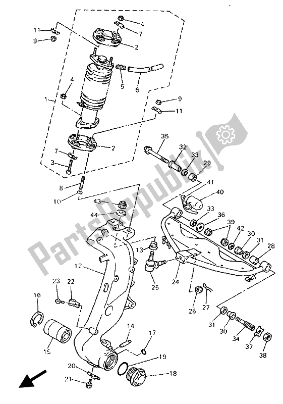 Wszystkie części do Sterowniczy Yamaha GTS 1000A 1993