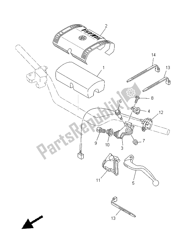 Toutes les pièces pour le Interrupteur Et Levier De Poignée du Yamaha YZ 125 2014