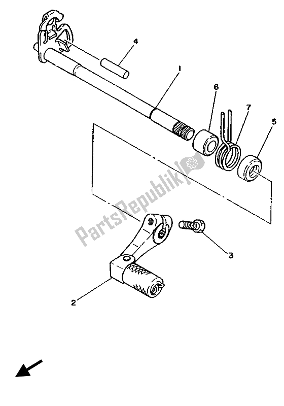 Toutes les pièces pour le Arbre De Changement du Yamaha YZ 490 1987