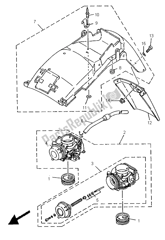 Todas las partes para Carburador Y Guardabarros Alternativos (swe, Ch) de Yamaha TDM 850 1995