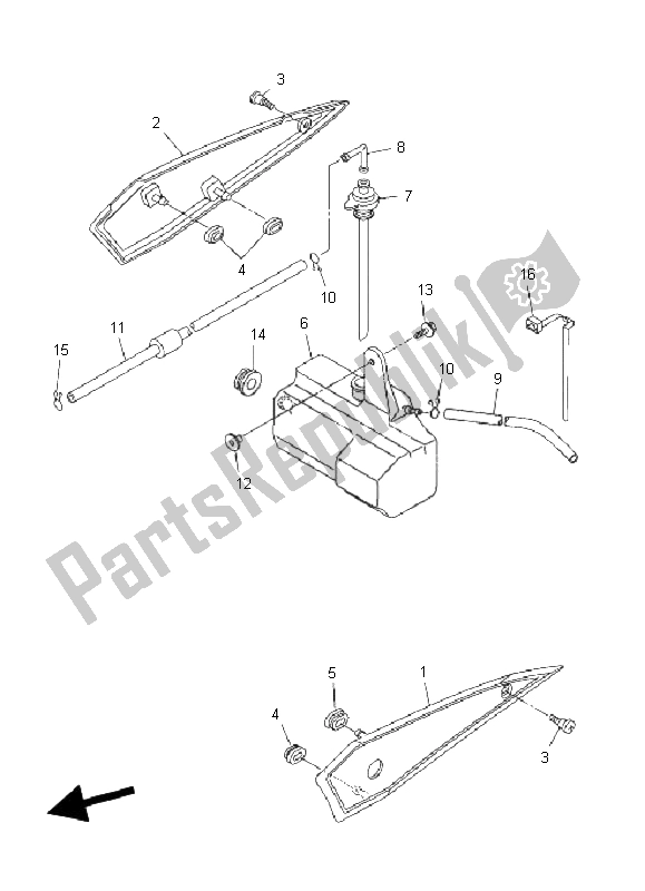 Toutes les pièces pour le Couvercle Latéral du Yamaha FZ1 S Fazer 1000 2009