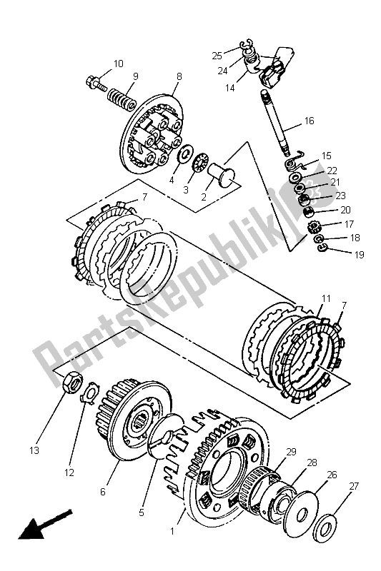 Todas las partes para Embrague de Yamaha TDM 850 1998