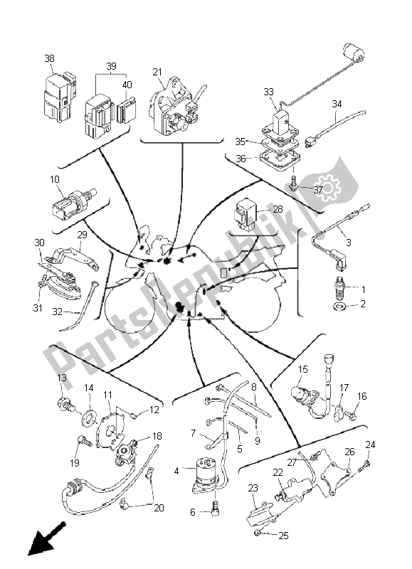 All parts for the Electrical 2 of the Yamaha FZS 1000 S Fazer 2005