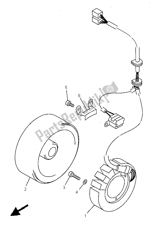 Tutte le parti per il Generatore del Yamaha TRX 850 1997