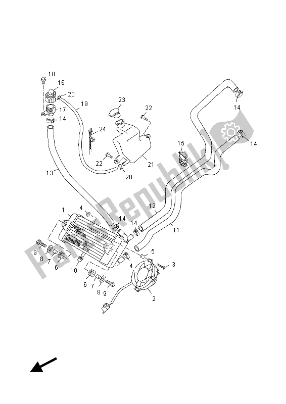 Tutte le parti per il Tubo Del Radiatore del Yamaha YP 125R X MAX 2012