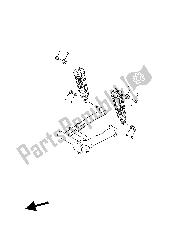 All parts for the Rear Suspension of the Yamaha V MAX 12 1200 2002