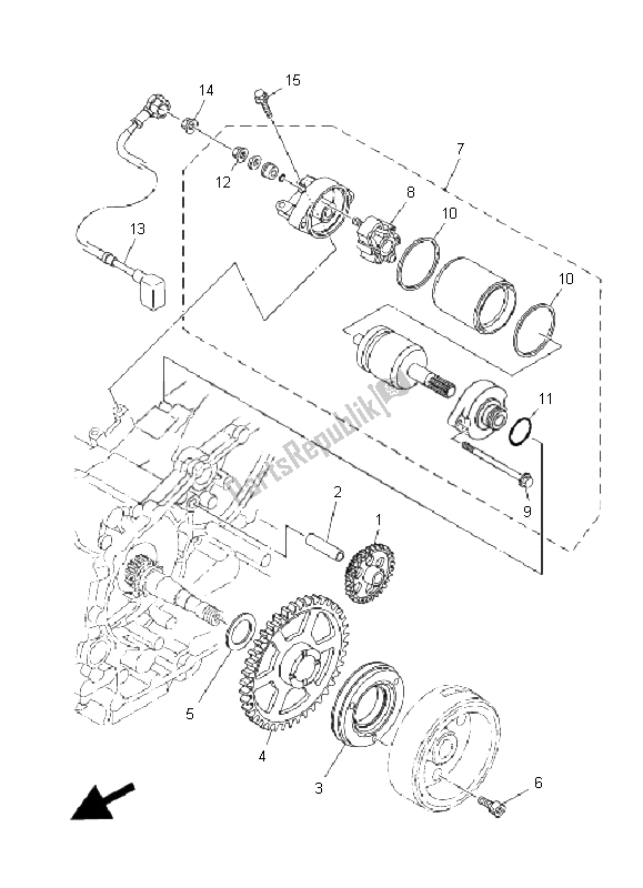 Tutte le parti per il Antipasto del Yamaha XP 500 T MAX 2008