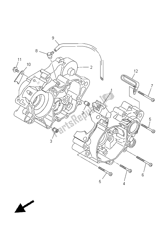 Tutte le parti per il Carter del Yamaha YZ 85 LW 2014