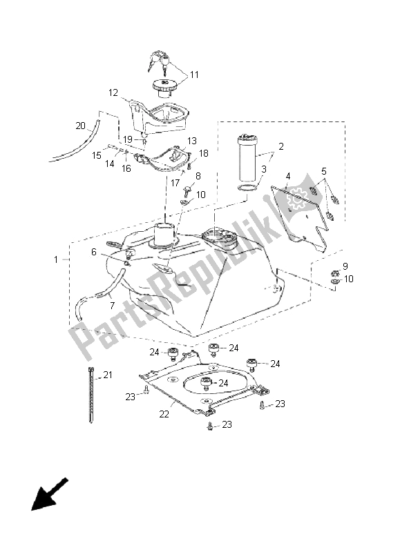 Tutte le parti per il Serbatoio Di Carburante del Yamaha YP 125R X Maxi 2009