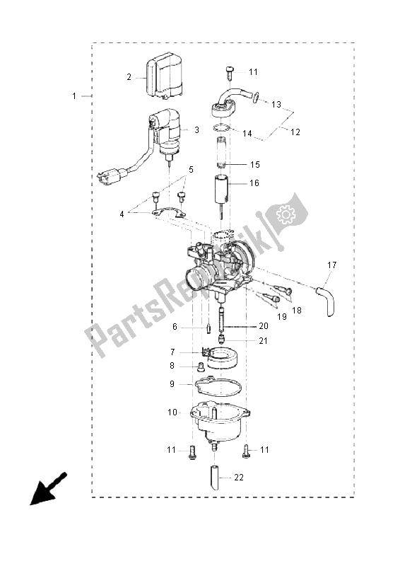 Toutes les pièces pour le Carburateur du Yamaha YQ 50L Aerox Race Replica 2006