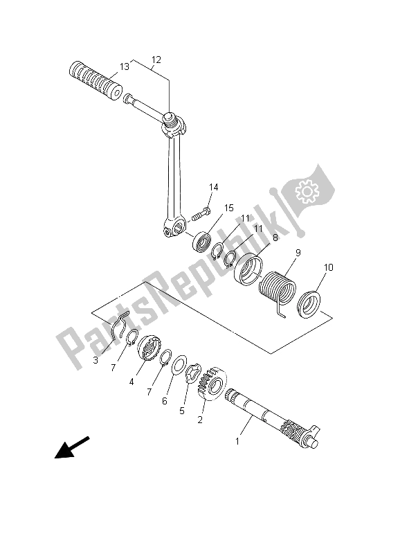 All parts for the Starter of the Yamaha TT R 90 2003