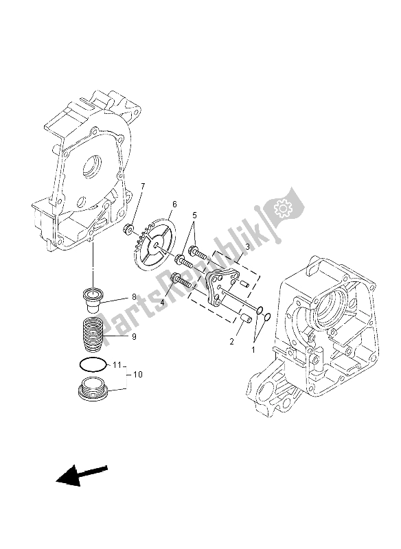 Tutte le parti per il Pompa Dell'olio del Yamaha YFM 90R 2012