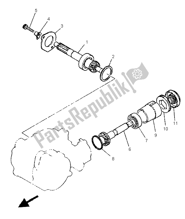 All parts for the Transmission of the Yamaha PW 50 1998